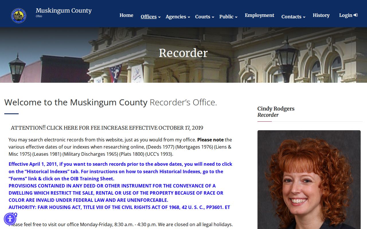 Zanesville previous residents Muskingum County Recorder coverage