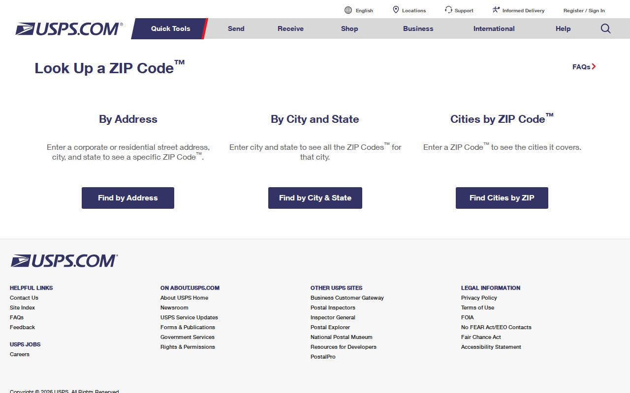 Zanesville ZIP code directory USPS address lookup